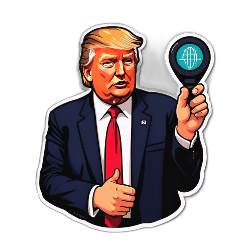 Aderente de Donald Trump segurando um GPS