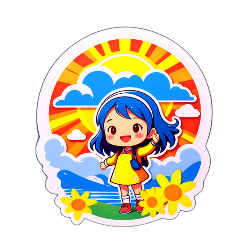 宮崎市の晴れた日の女の子