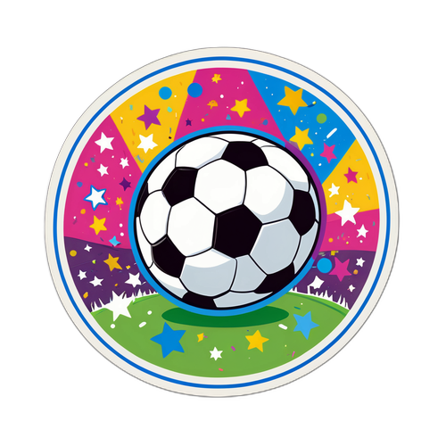 Kleurrijke sticker van de Croky Cup editie