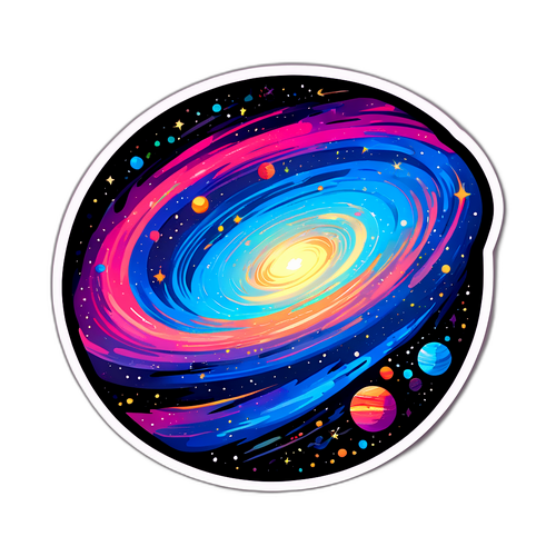 Cosmic Andromeda Galaxy Sticker