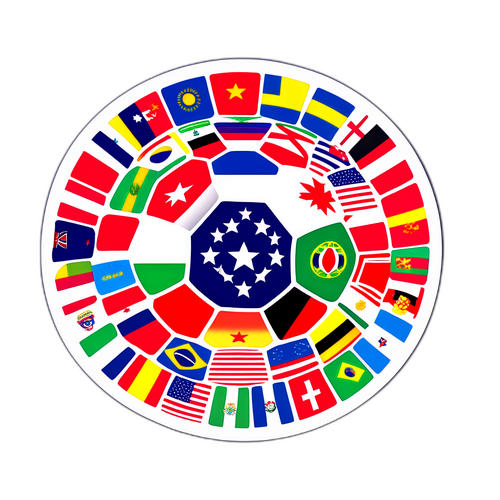 Soccer Ball with Flags of CONCACAF Nations
