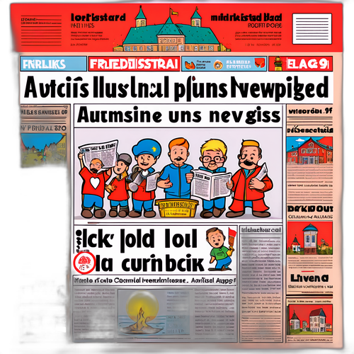 Illustrert avisside av Fredriksstad Blad