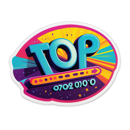 Retro Design Sticker 'Top 2000'