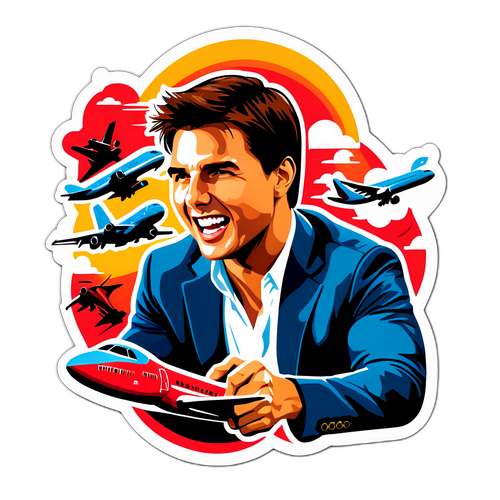 Tom Cruise Repülőgép-stílusú Matrica