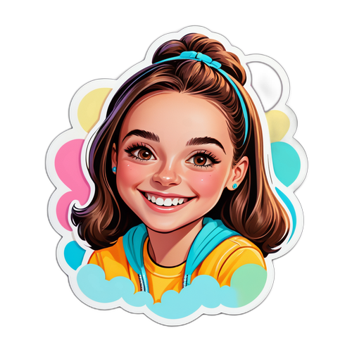 Autocolant cu Alina Puscau zâmbind