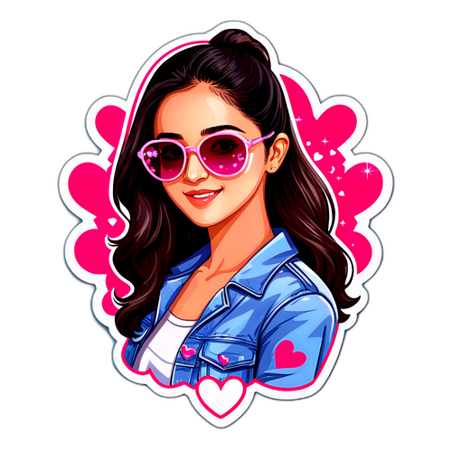 अनन्या पांडे़ का ट्रेंडी स्टिकर