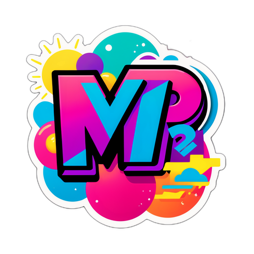 Stickers inspirowane logo MTV z lat 80. i 90.