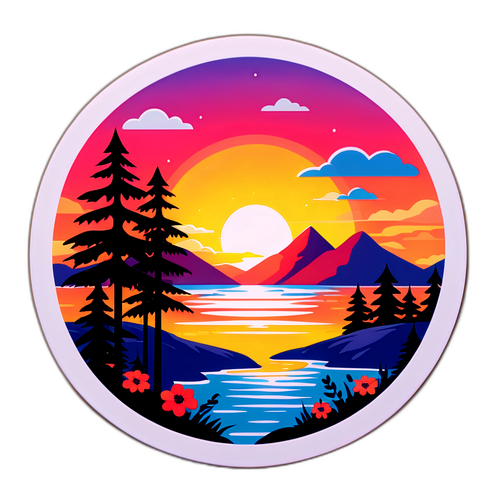 Werfenweng Sonnenuntergang Aufkleber