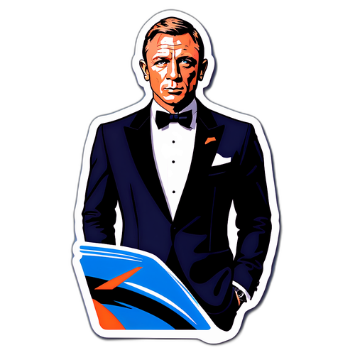 Autocollant inspiré par James Bond