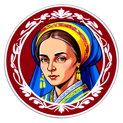 Наклейка з Лесею Українкою