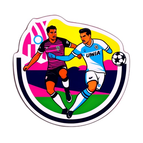 Illustration d'un match intense de football entre l'Inter Miami et Pumas UNAM