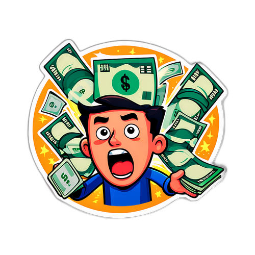 अनपेक्षित बिलों पर मजेदार स्टीकर