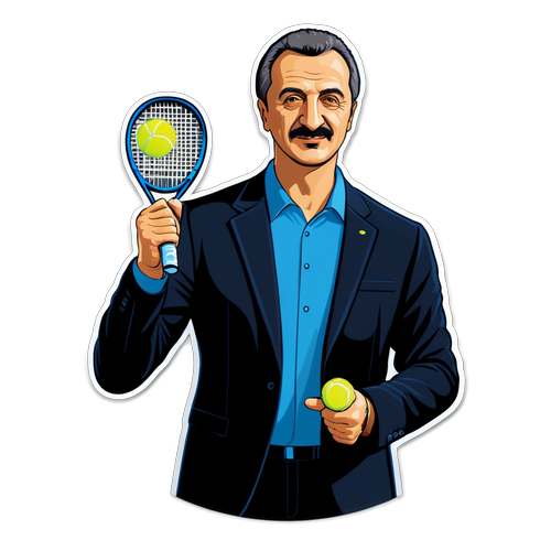 Ion Țiriac: Pasiunea pentru Tenis și Succesul în Afaceri Combinat într-o Ilustrație Uimitoare!