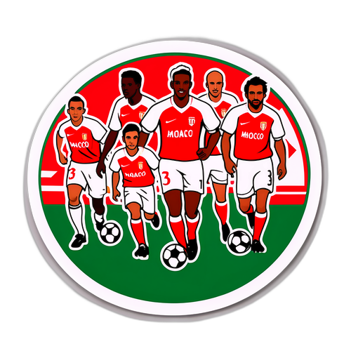 ทีมโมนาโกกำลังเล่นบนสนามฟุตบอล