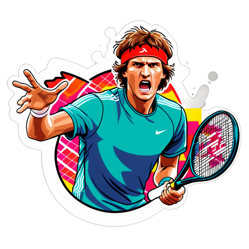 Alexander Zverev im Tennisaction