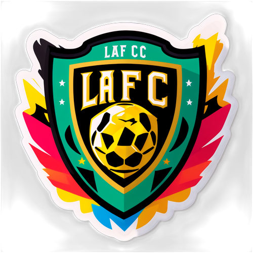 Unleash the Team Spirit! Vibrant LAFC Logo Sticker Capturing Soccer Passion!