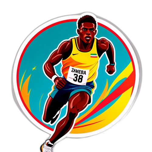 Ilustrace Oty Zaremby s jeho nejvýznamnějšími sportovními úspěchy