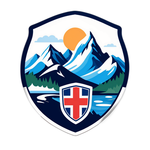 Reka bentuk pelekat logo FC Norwegia yang bergaya