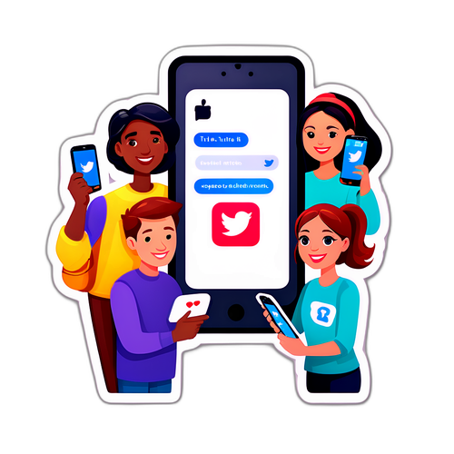עיצוב מדבקת Truth Social המדגישה קישוריות