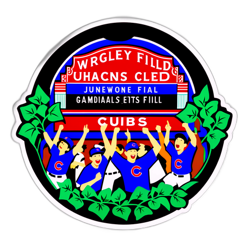 Cubs Celebration at Wrigley Field Sticker