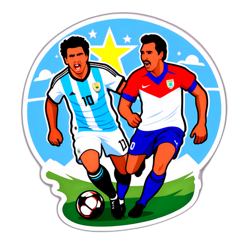 Cena de Futebol entre Argentina e Chile