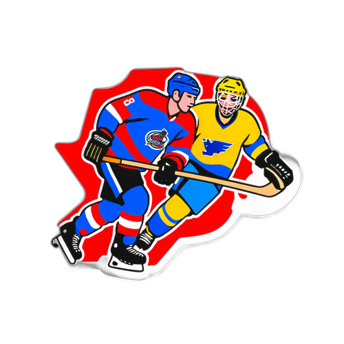 Стикер с хоккейной игрой