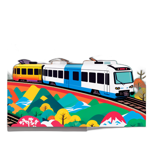 高崎線の車両のカラフルなデザイン