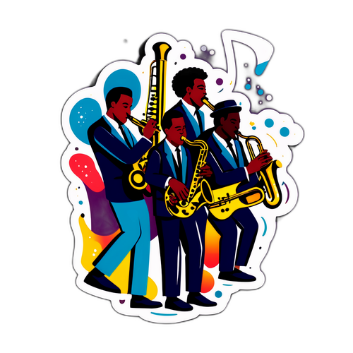 재즈 밴드 공연 스티커