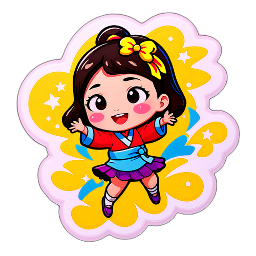 이수진 캐릭터 춤추는 스티커