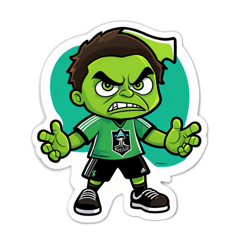 Cartooneske versie van de Seattle Sounders mascotte