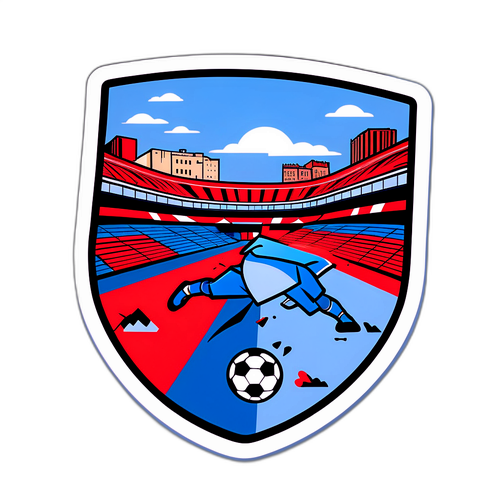 Peisaj urban al unui meci tensionat de fotbal