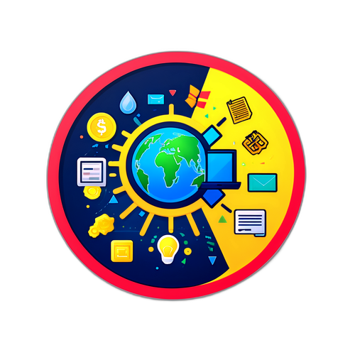 经济与社会发展的贴纸