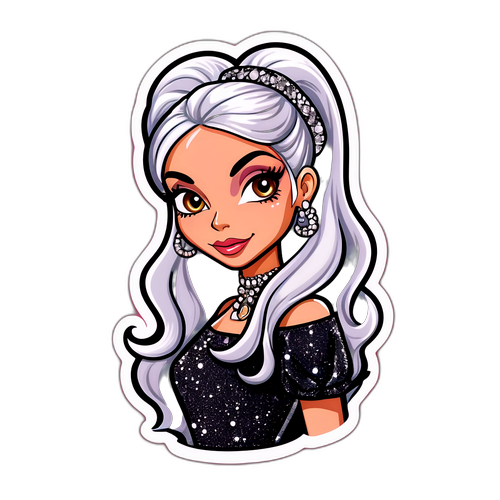 Adesivo Whimsical Ispirato a Donatella