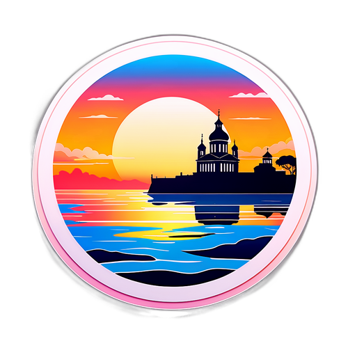 Силует Таганрога на фоні морського пейзажу