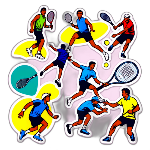 Actionreiches Tennis-Design mit Carlos Alcaraz