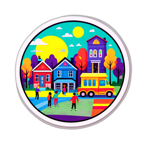 Farverig naboskab med fælles arrangement