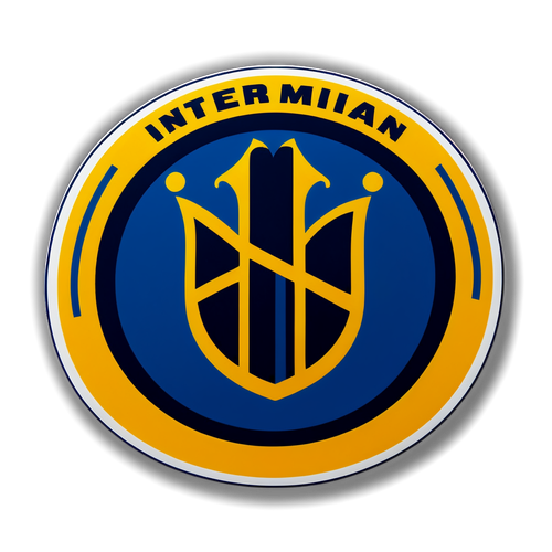 Sticker dành cho Inter Milan với logo của đội và các cổ động viên vui vẻ trong không khí thân thiện