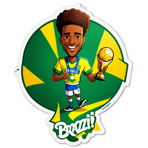 Brasil Campeão! A Arte Vibrante Que Celebra a Vitória Com Orgulho e Emoção!