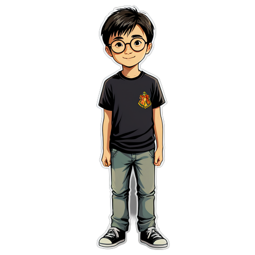 Chinese Boy in Harry Potter T-Shirt