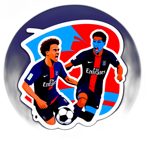 足球激情時刻貼紙