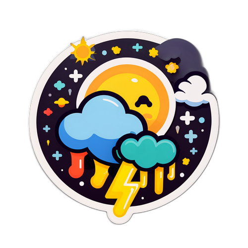 오늘의 날씨에 맞춘 감정 스티커