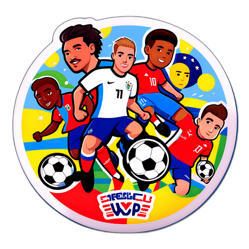 Stiker Bola Sepak Merayakan Kelayakan Piala Dunia