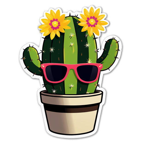 Cool Cactus Sticker