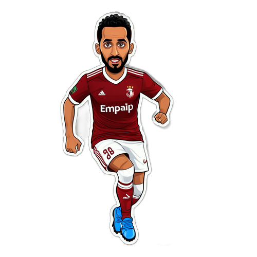 Caricature de Mehdi Benatia avec un ballon de football