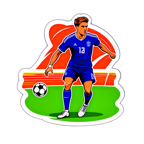 Fodboldspiller i aktion