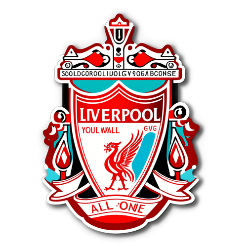 Sticker Ikonik Liverpool FC: Semangat Merah Putih dengan 'You'll Never Walk Alone'