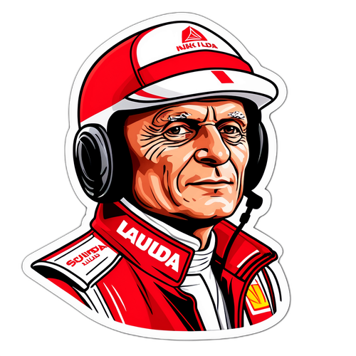 Racing-tema klistermærke af Niki Lauda