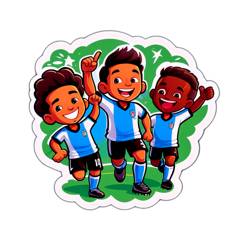 Stiker Pemain Bola Sepak Merayakan Gol