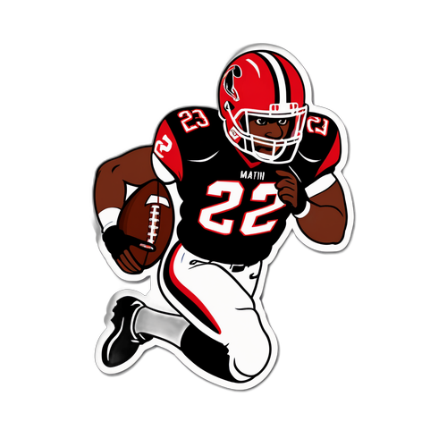 Adesivo del corridore di football