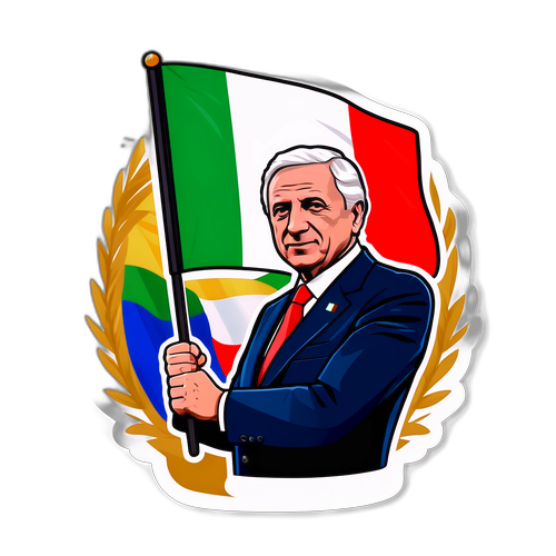 Motiverende klistermærke med italiensk præsident